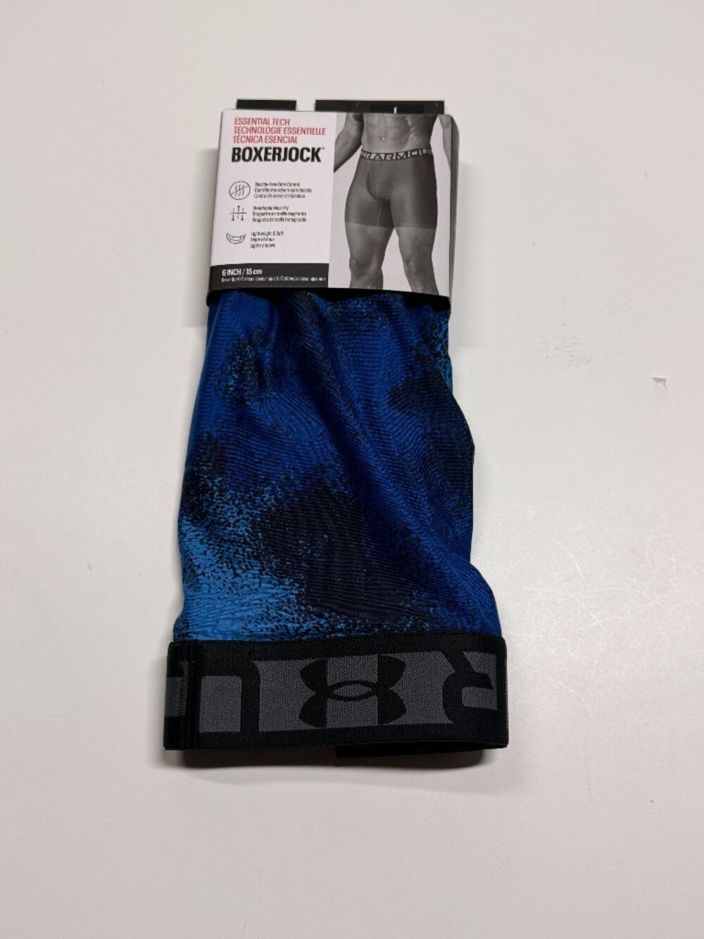 NWT Under Armour BoxerJock Boxer Brief - Static Blue Print – Large